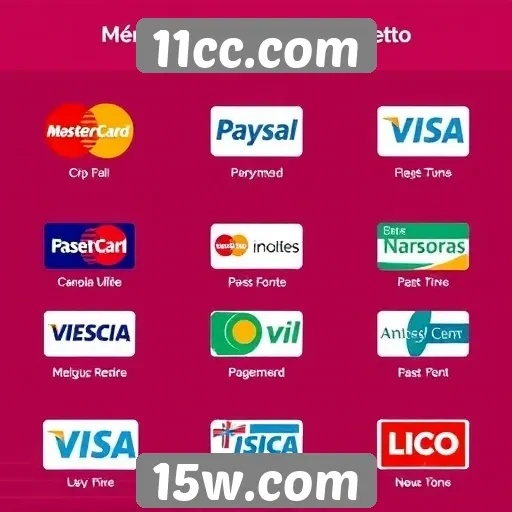 metodos de pagamento aceitos no 11cc.com